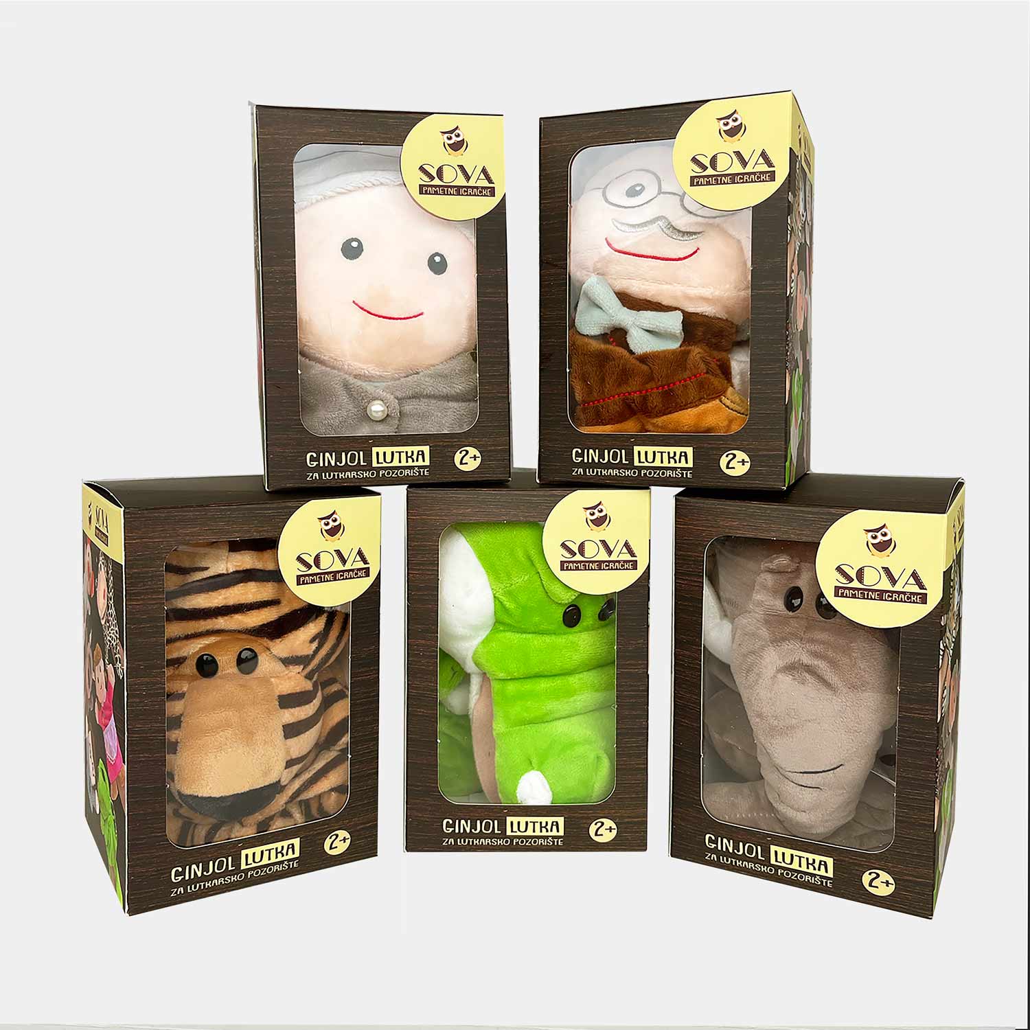 SOVA GINJOL LUTKA,TIGAR 31cm