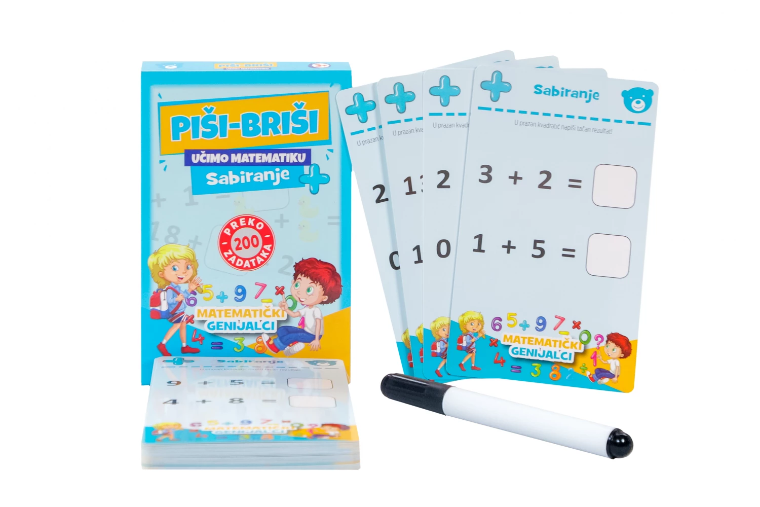 EDUKATIVNE KARTICE PIŠI BRIŠI SABIRANJE 01861 MAG