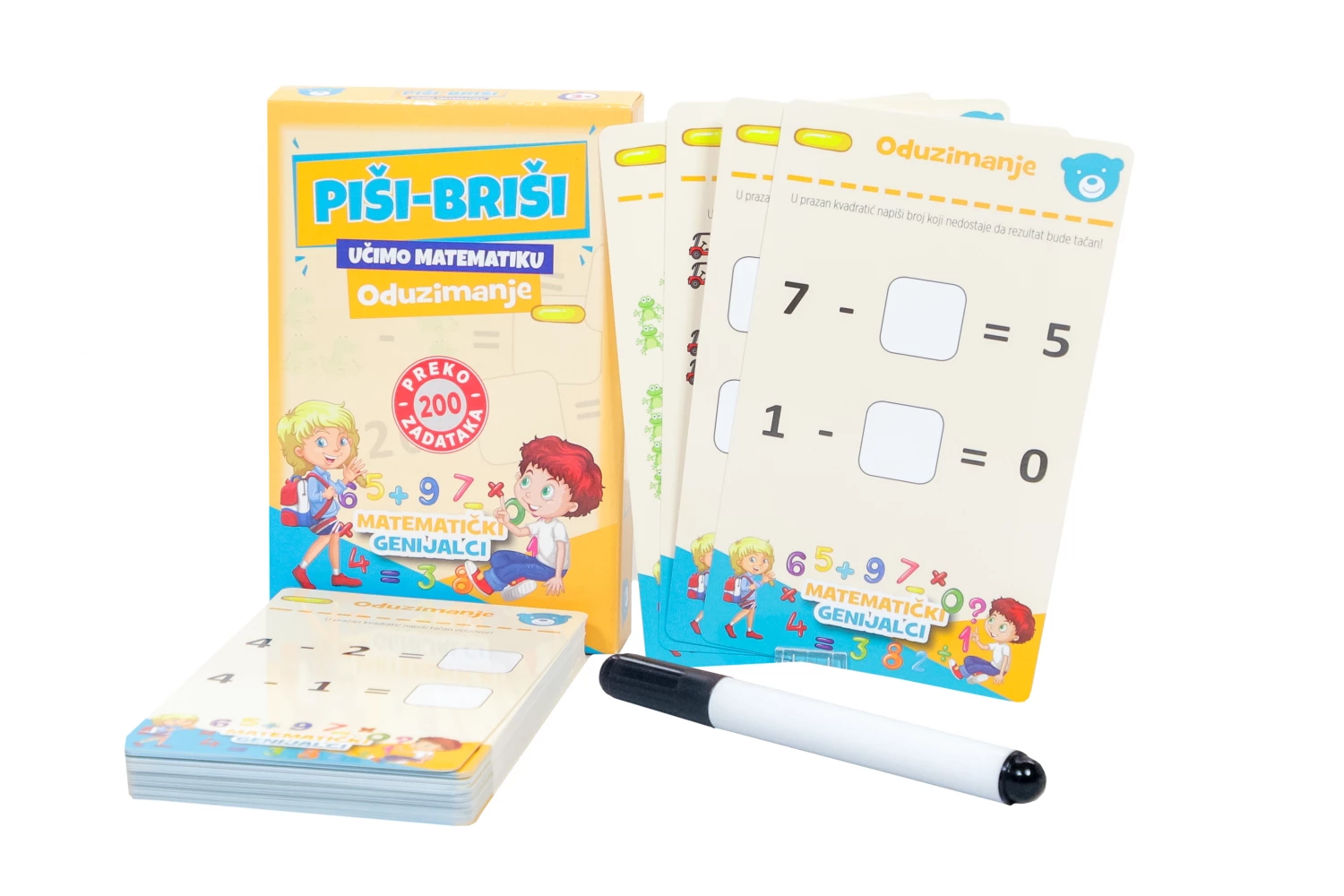 EDUKATIVNE KARTICE PIŠI BRIŠI ODUZIMANJE 01878 MAG