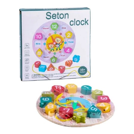 LITTLE WORLD IGRAČKA DRVENI SAT SA OBLICIMA 801 888036