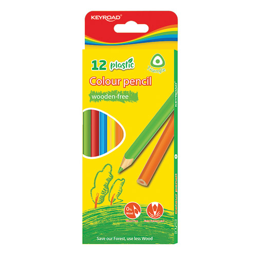 DRVENE BOJICE KEYROAD TRIANGULAR ECO 12/1 pak. 12/144