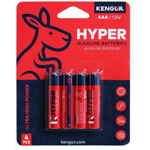HYPER ALKALNA BATERIJA LR03 AAA KENGUR 4K/496491