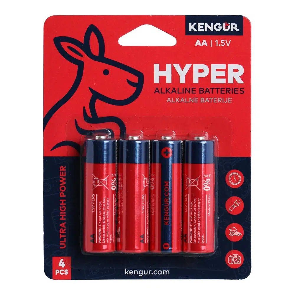 HYPER ALKALNA BATERIJA LR6 AA KENGUR 4K/496490