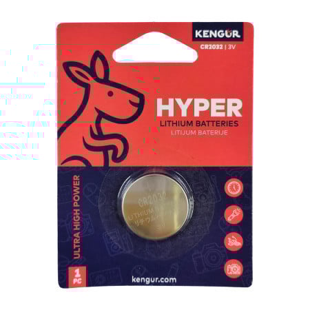 HYPER LITIJUM BATERIJA CR2032 KENGUR 1K 496495