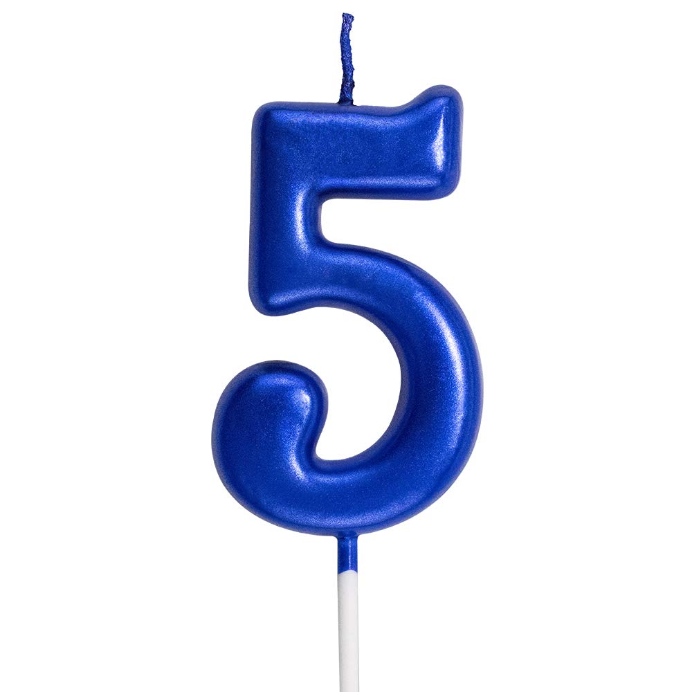 LUCKY CANDLE SVECICA,PLAVA BROJ 5 710365