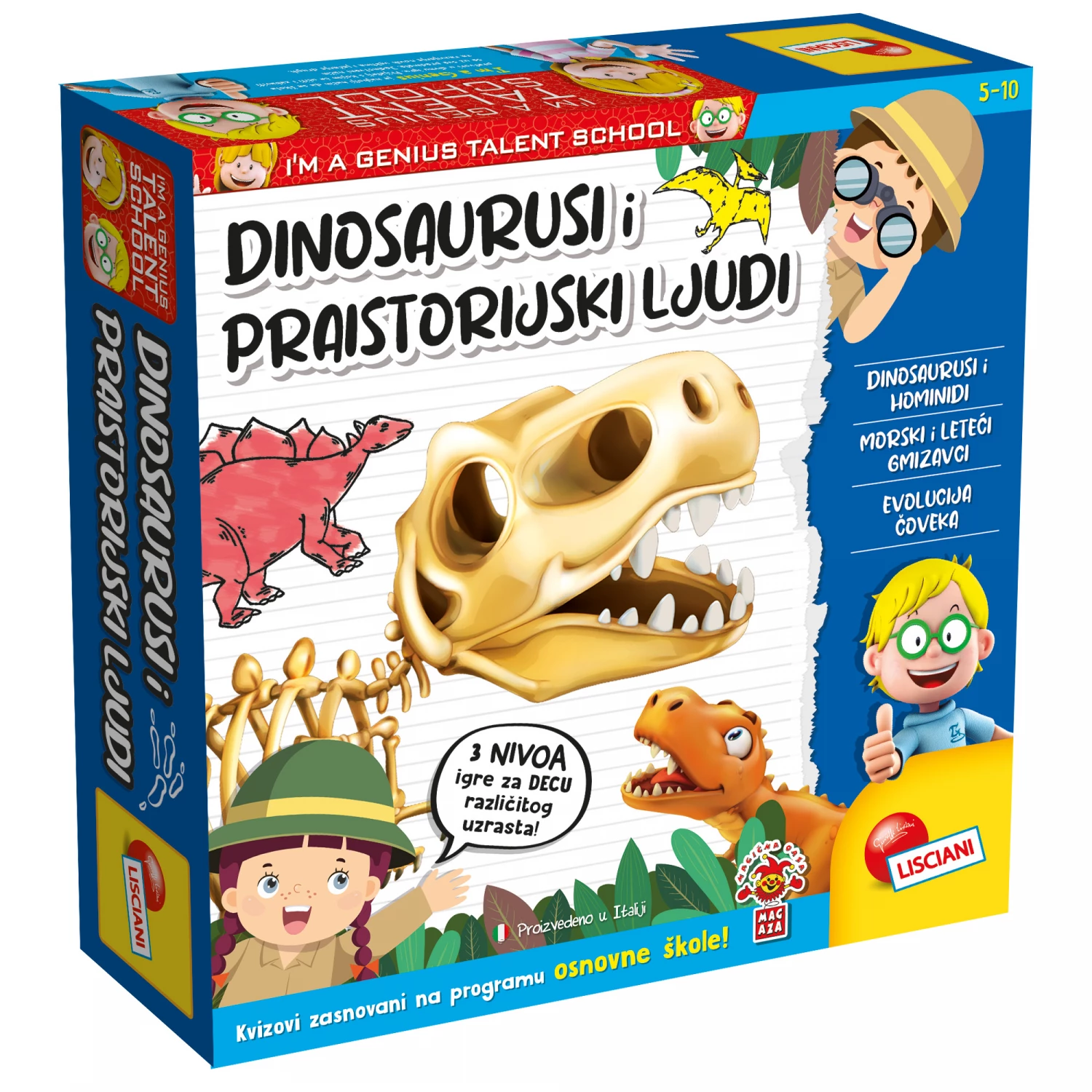 EDUKATIVNI SET DINOSAURUSI I PRAISTORIJSKI LJUDI RS100507 LISCIANI