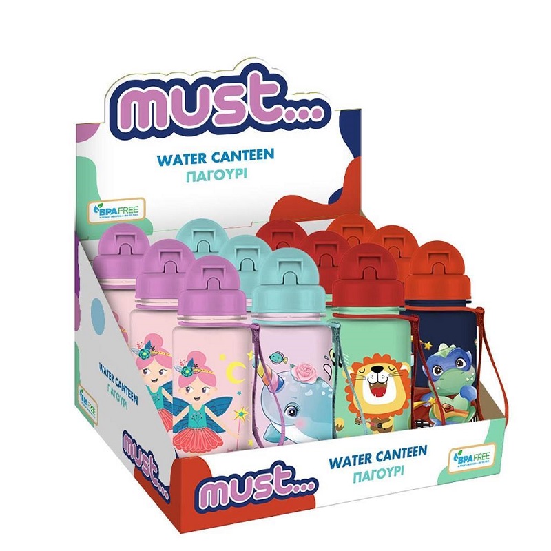 FLASICA ZA VODU MUST 400ML SA SLAMKOM 12/1