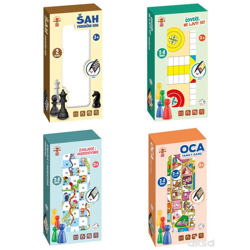 DRUŠTVENI SET PUTNE IGRE 4ass 2311/2313/2314/2316 MAG