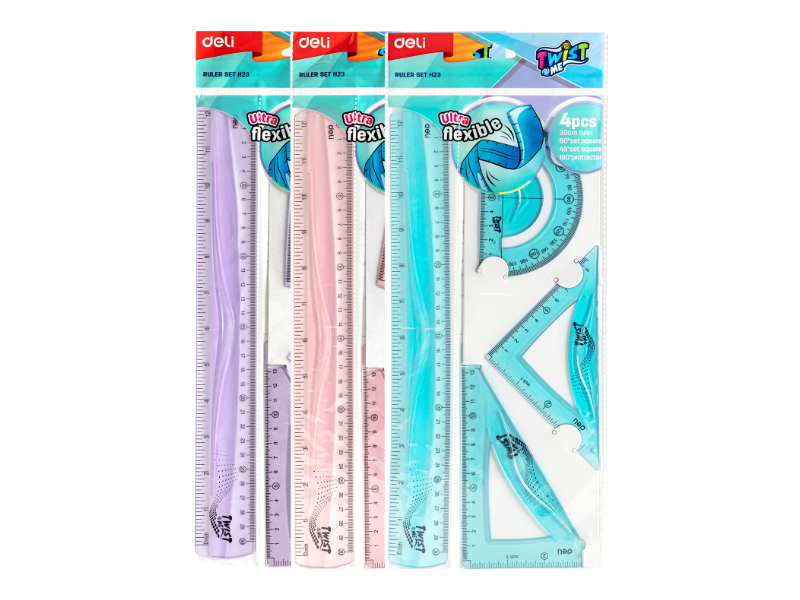 GEOMETRIJSKI SET DELI 1/4 30cm FLEKSIBILNI TWIST EH23