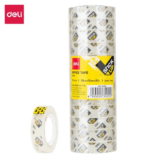 SELOTEJP DELI 12mm*30y*38um SET 1/12 E30015