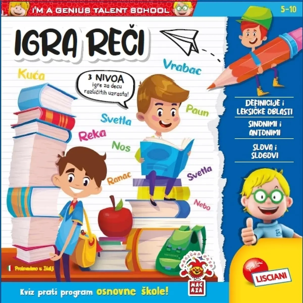EDUKATIVNA IGRA SR/IGRA REČI/MALI GENIJE RS100484 LISCIANI