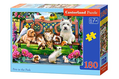 PUZZLE PETS IN THE PARK 180PCS B-01844
