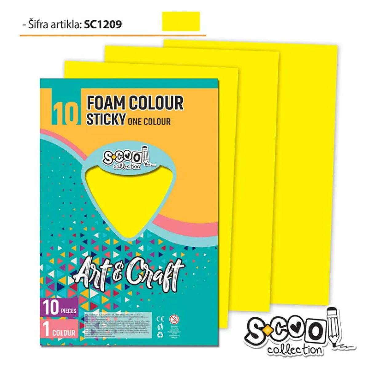 PAPIR A4 EVA SAMOLEPLJIVI ZUTI 10/1