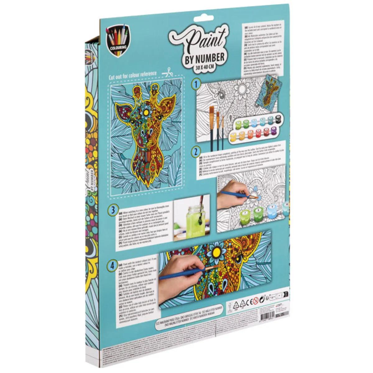 KREATIVNI SET OBOJI PO BROJU ŽIRAFA+12 BOJA 150071mag